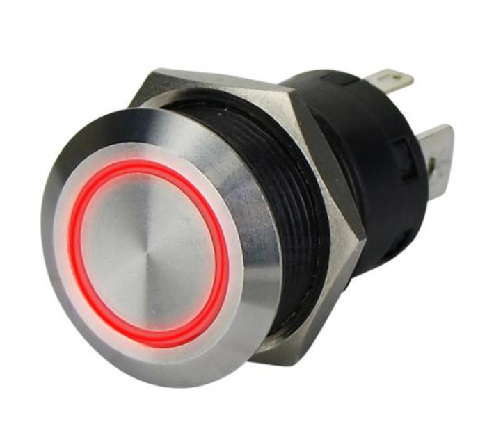 RELAXN 20A PUSH BUTTON SWITCHES - STAINLESS STEEL - Bosuns Boat
