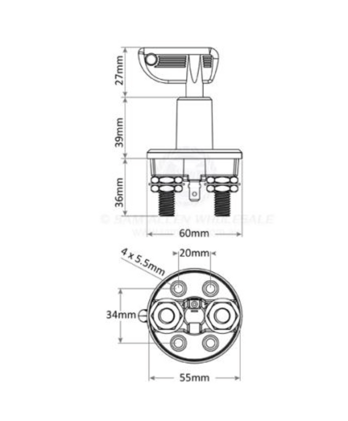 RELAXN BATTERY SWITCH - 2 POSITION - ISOLATION