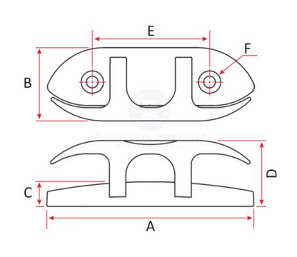 RELAXN CLEATS - FOLD DOWN - SURFACE MOUNT - STAINLESS STEEL