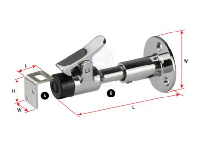 RELAXN DOOR STOP CATCH - STAINLESS STEEL - Bosuns Boat