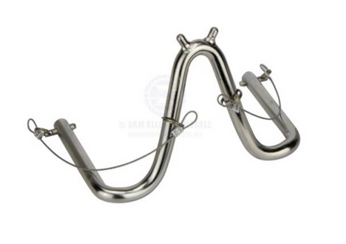 Relaxn Inflatable dinghy snap davit W bar SS with clips suit 39106 each - Bosuns Boat
