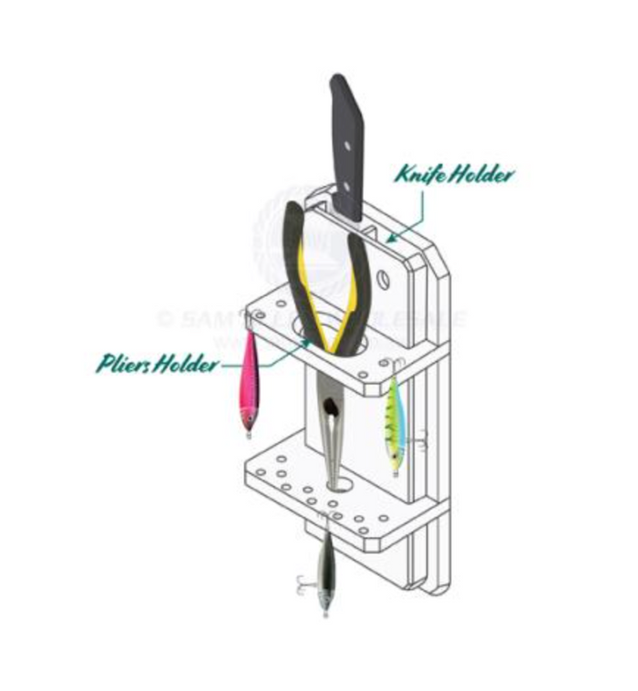RELAXN KNIFE, PLIERS & LURE HOLDER (WHITE)