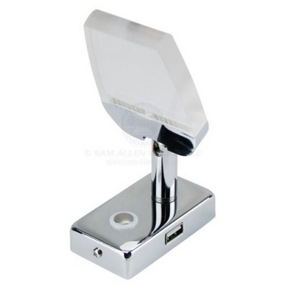 RELAXN LED - BLADE READING LIGHT - DIMMABLE - USB CHARGER (CHROME BASE)
