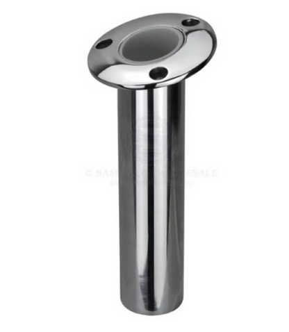 RELAXN ROD HOLDER - ROUND HEAD WITH DRAIN - HEAVY-DUTY - STAINLESS STEEL