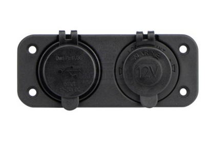 RELAXN SOCKET - DUAL PANEL - DUAL USB-A / USB-C CHARGER & CIGARETTE LIGHTER