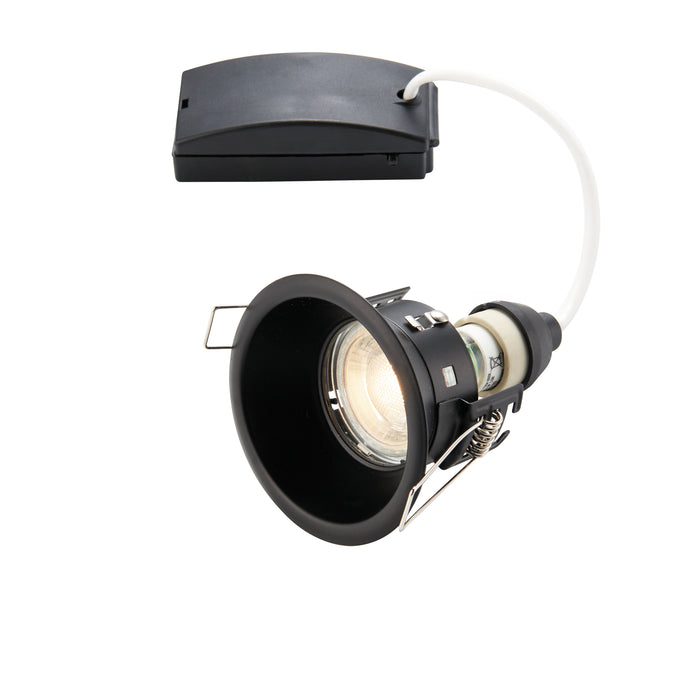 Saxby 80248 Speculo Anti-Glare LED Downlight IP65 50W  Matt Black Finish, Waterproof & Energy Efficient