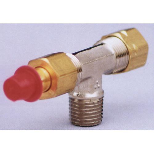 SeaStar Horizontal Bleeder Tee - Brass - 1/4" NPT to 3/8" Tube