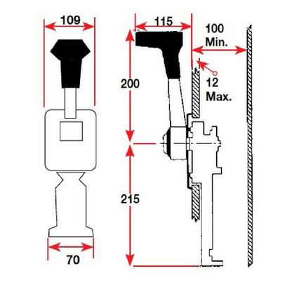 SeaStar Side Mount Control - B700SM - Standard Control
