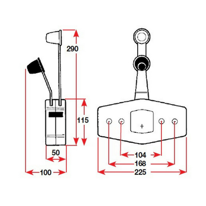 SeaStar Side Mount Control - Economy side mount control