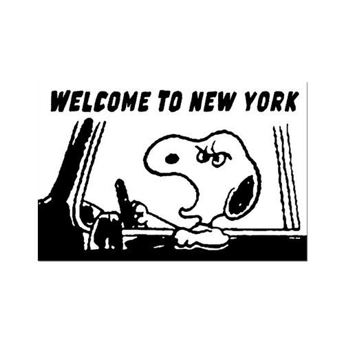 Snoopy Welcome to New York Die-Cut Sticker