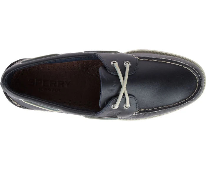 Sperry Men's Authentic Original 2-Eye Wide Leather Navy
