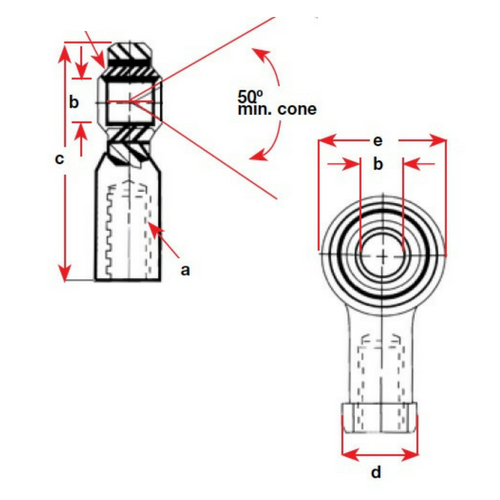 Stainless Steel Spherical Rod End - Bosuns Boat