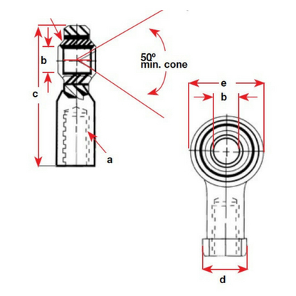 Stainless Steel Spherical Rod End - Bosuns Boat
