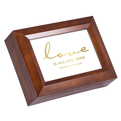 The Beatles Love Is All You Need Personalized Wooden Music Box