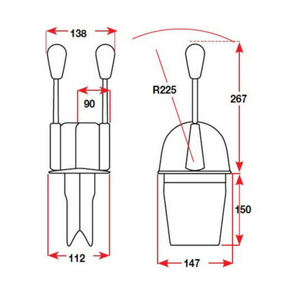 Top Mount Control - NB Series - Bosuns Boat