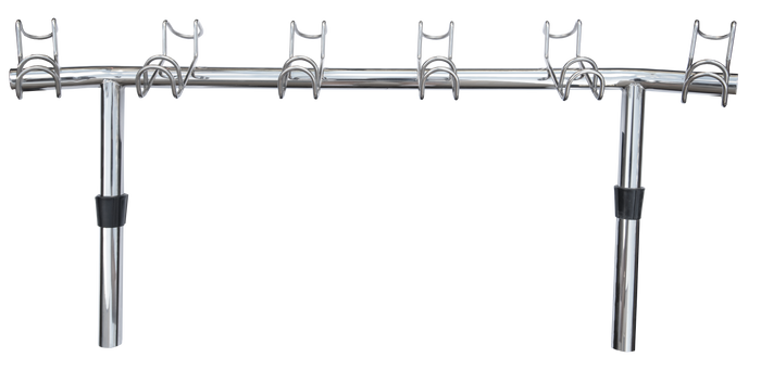 Viper Pro Series Double Wire 6-Way Stainless Steel Rod Rack - Suits Fibreglass Removable Bait Board