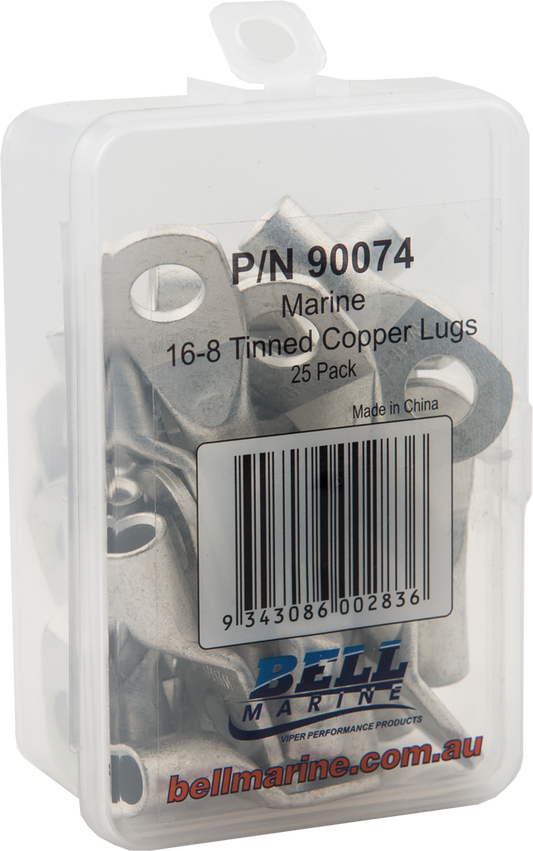 Viper Tinned Copper Lug 16-8mm - 25 Pack