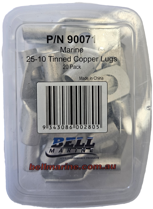 Viper Tinned Copper Lug 25-10mm - 20 Pack