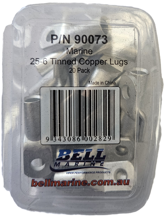 Viper Tinned Copper Lug 25-6mm - 20 Pack