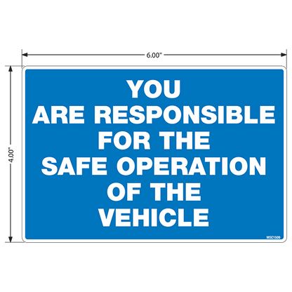 You Are Responsible Decals, Pack of 5