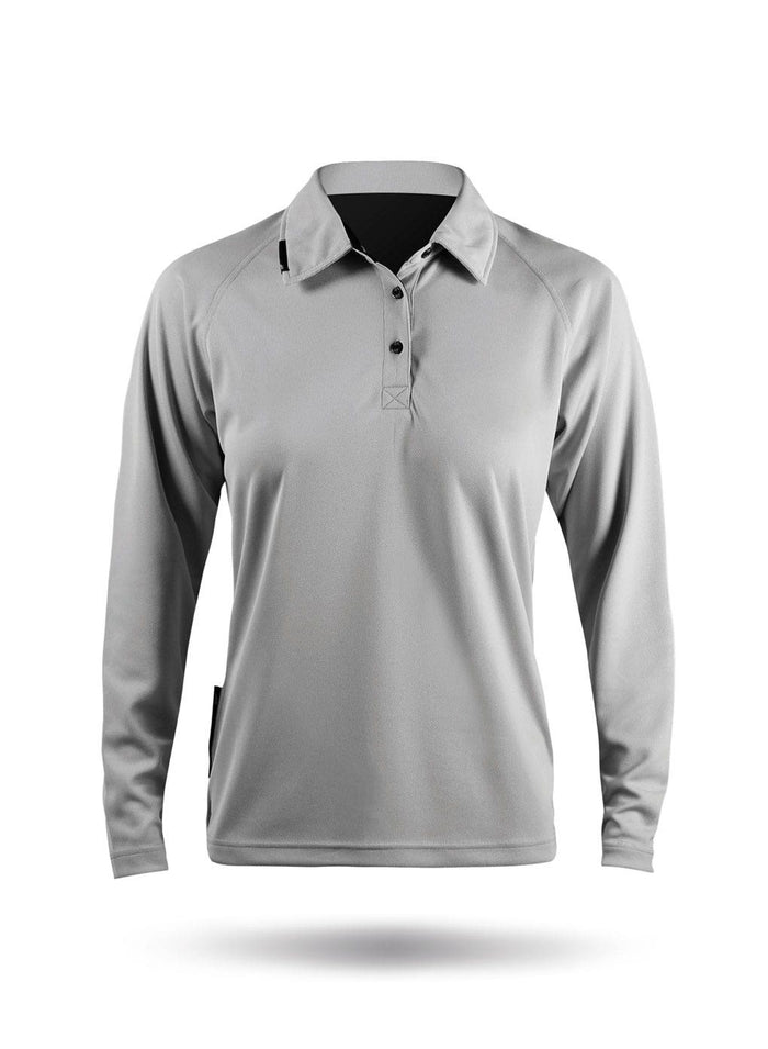 Zhik Womens dry Long Sleeve Polo-ASH-XS